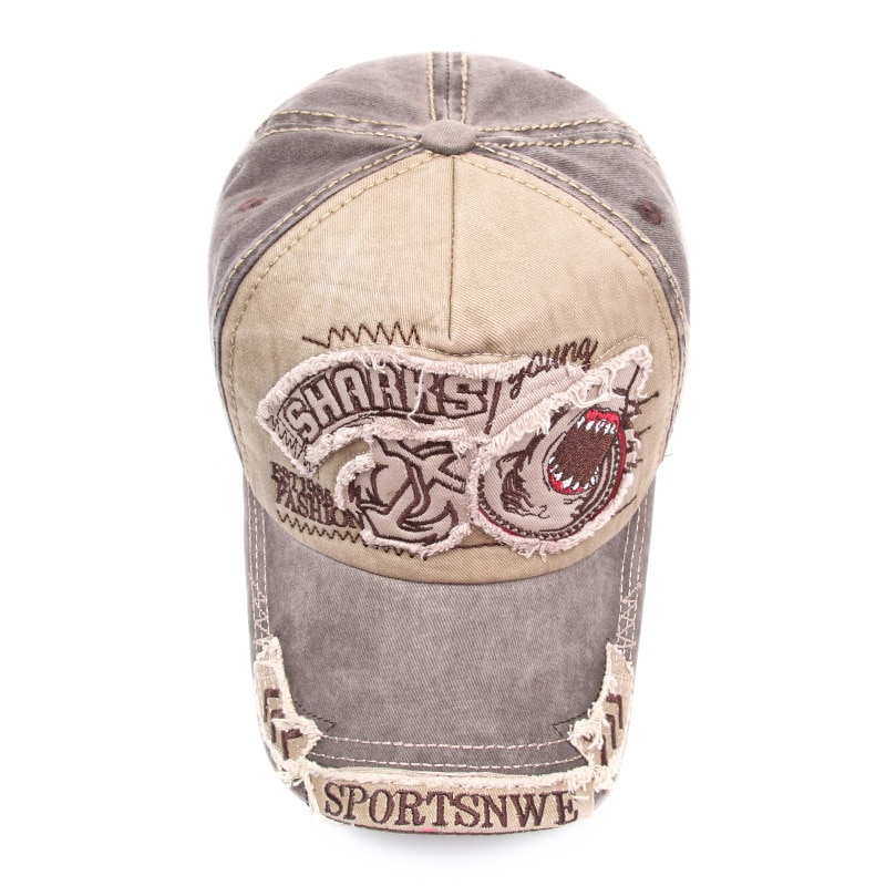 Shark Embroidered Baseball Hat - Unisex