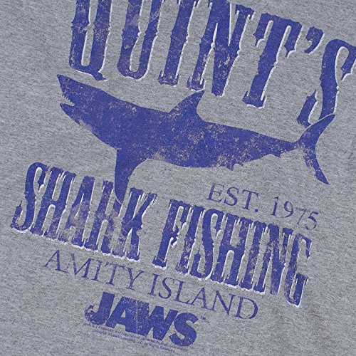 Jaws Quints Shark Fishing Tee & Stickers (Heather) XL