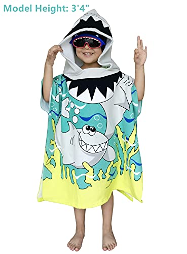 Kids Shark Hooded Beach Towel - Athaelay