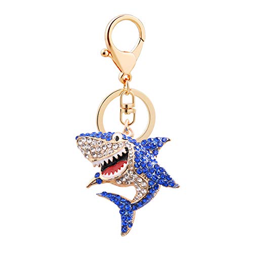 Cute Shark Keychain with Sparkling Charm