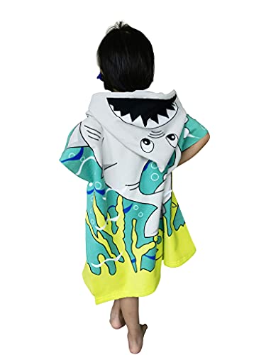 Kids Shark Hooded Beach Towel - Athaelay