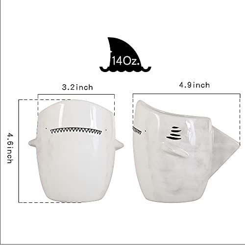 Shark Ceramic Coffee Mug | Cute Handmade 14OZ