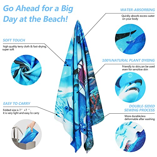 Shark Mouth Beach Towel for All Ages