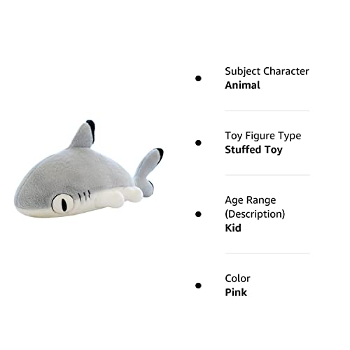 Grey Shark Cat Plush Toy Pillow - 27.6