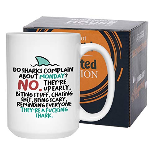 Shark sarcasm coffee mug for work