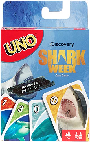 UNO Shark Week Card Game for 7+ Players