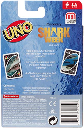 UNO Shark Week Card Game for 7+ Players