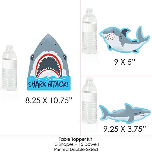 Jawsome Shark Centerpiece Sticks - Set of 15