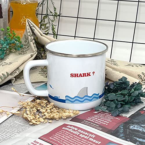 Shark Enamel Camping Mug - 17 Oz Capacity