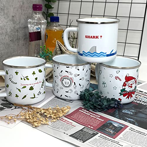 Shark Enamel Camping Mug - 17 Oz Capacity