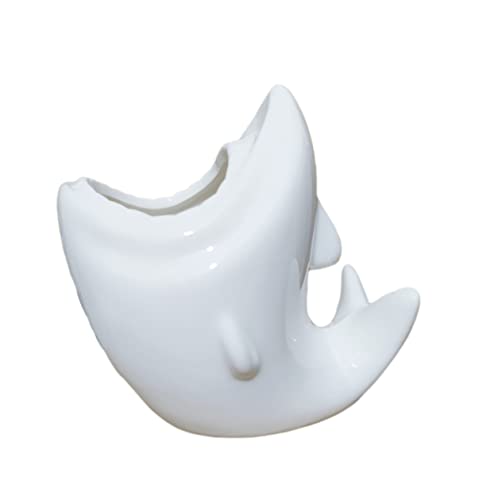 Shark Ceramic Succulent Pots (White)