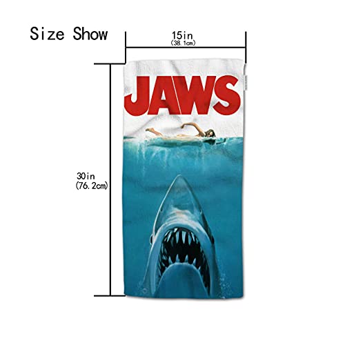 Shark Bite Towel, Soft Cotton, 38x76cm