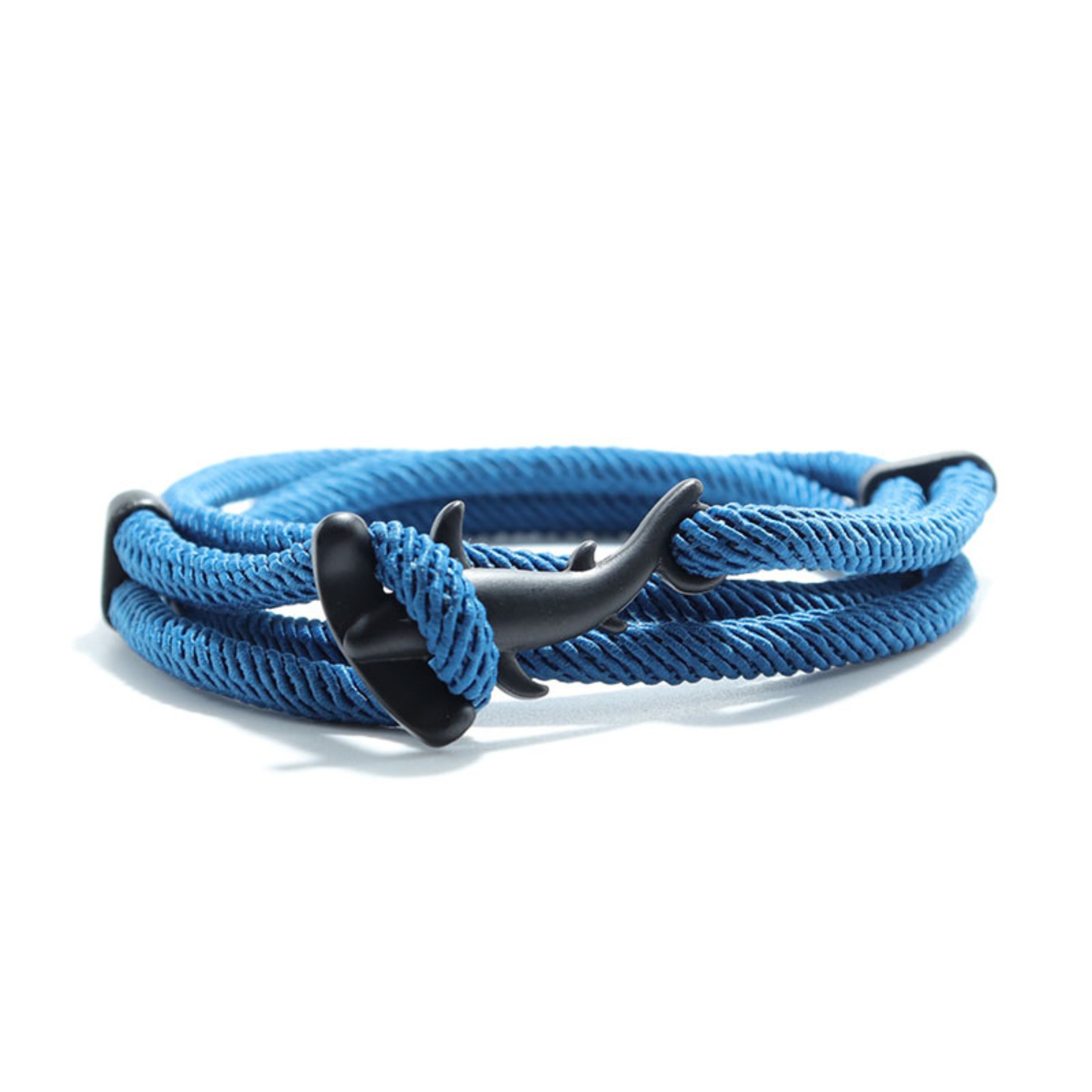 Shark-inspired adjustable double string bracelet