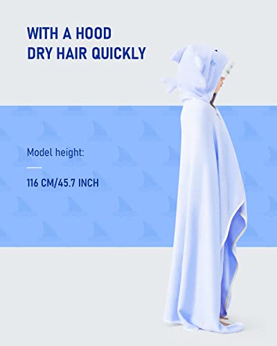 ZIONOR Shark Hooded Towel for Kids