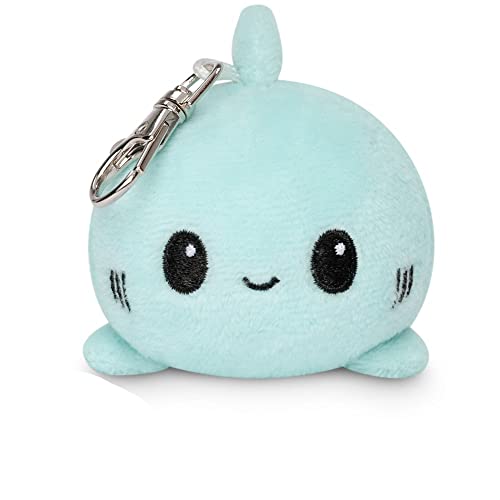 TeeTurtle | Plushie Charm Keychain | Happy Blue Shark