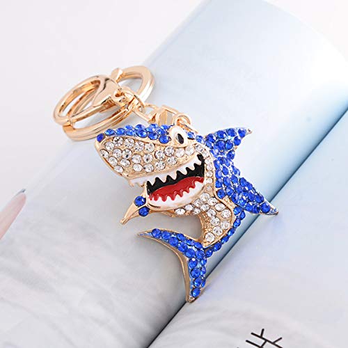 Cute Shark Keychain with Sparkling Charm