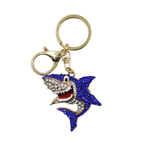 Cute Shark Keychain with Sparkling Charm