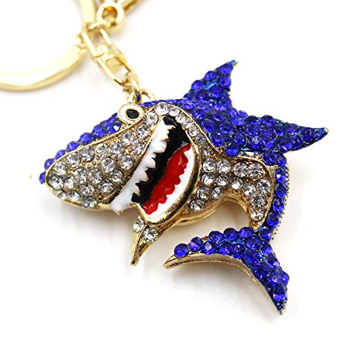 Cute Shark Keychain with Sparkling Charm