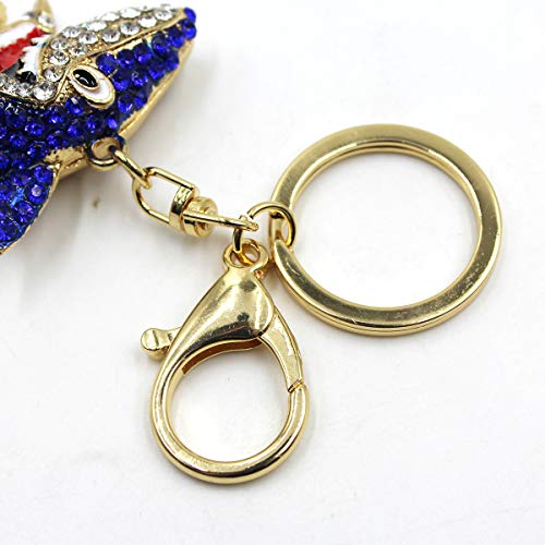 Cute Shark Keychain with Sparkling Charm