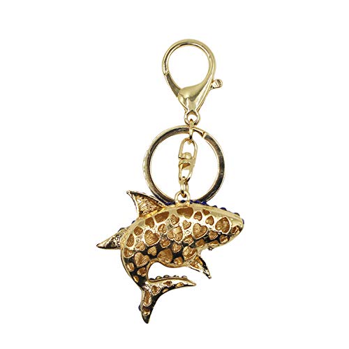 Cute Shark Keychain with Sparkling Charm