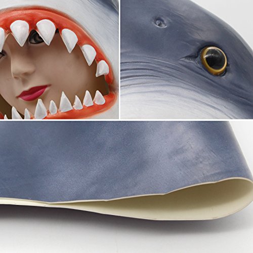 Halloween Shark Latex Mask by CreepyParty