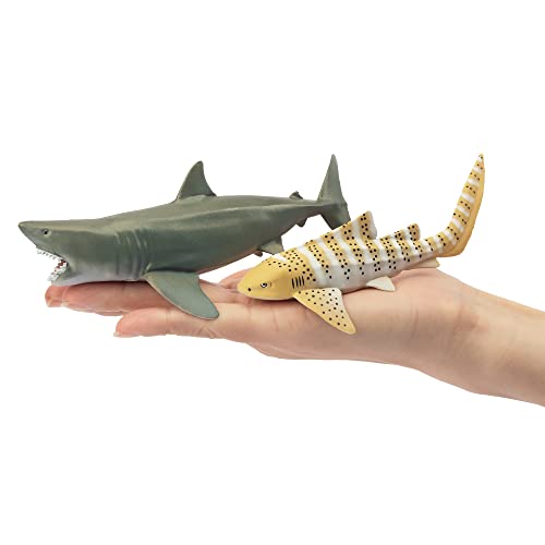 6 Realistic Shark Bath Toys Set