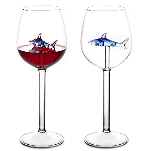 Shark Inside Wine Glasses - Perfect Shark Lover Gift!