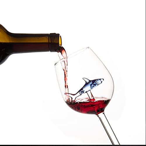 Shark Inside Wine Glasses - Perfect Shark Lover Gift!
