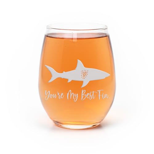Shark Stemless Wine Glass - Best Friend Gift