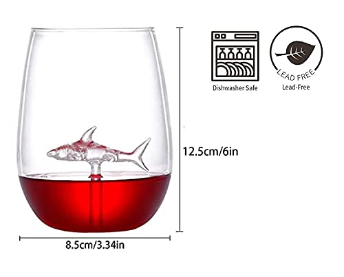 Shark-Inspired Wine Glasses for Occasions (2-Pack)