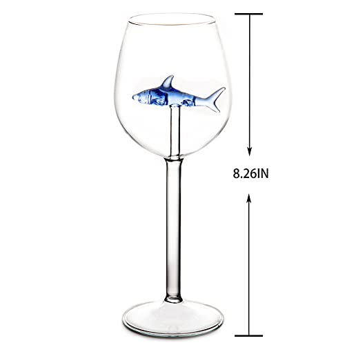 Shark Inside Wine Glasses - Perfect Shark Lover Gift!