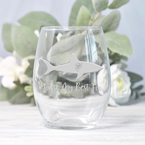 Shark Stemless Wine Glass - Best Friend Gift