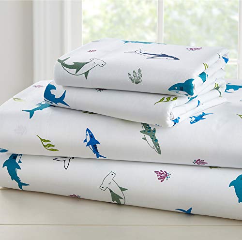 Shark Attack Cotton Full Sheet Set for Kids