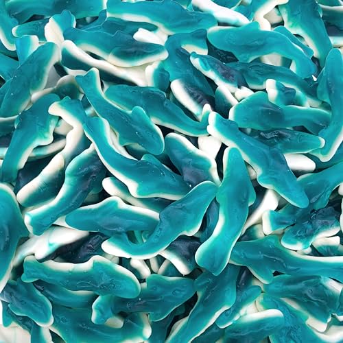 Real Juice Raspberry Marshmallow Gummy Sharks - 2lb