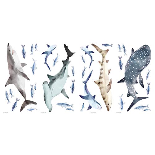 Sharks Peel and Stick Wall Decals