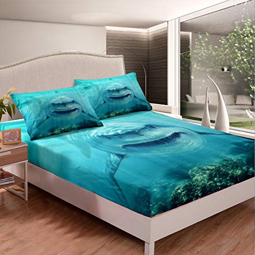 Shark-themed Fitted Sheet Set for Kids