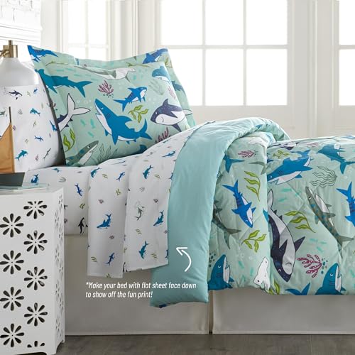 Shark Attack Cotton Full Sheet Set for Kids