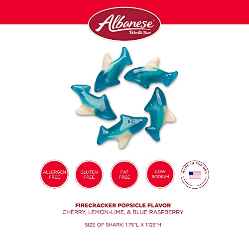 Albanese World's Best Blue Gummi Sharks, 5 Pound