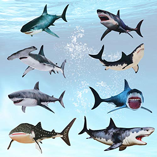Sharks Peel and Stick Wall Decals - 8 Pieces