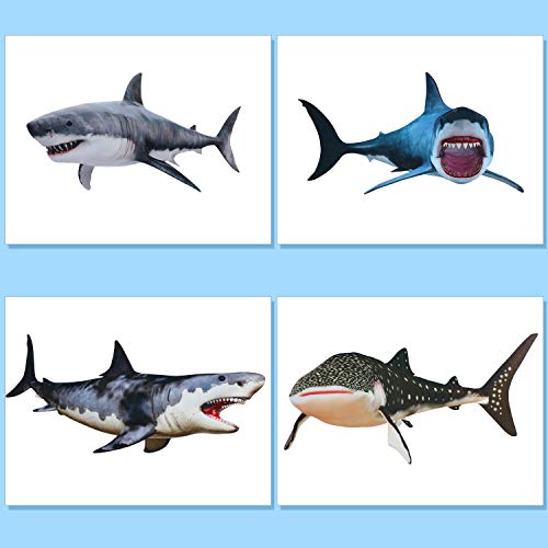 Sharks Peel and Stick Wall Decals - 8 Pieces
