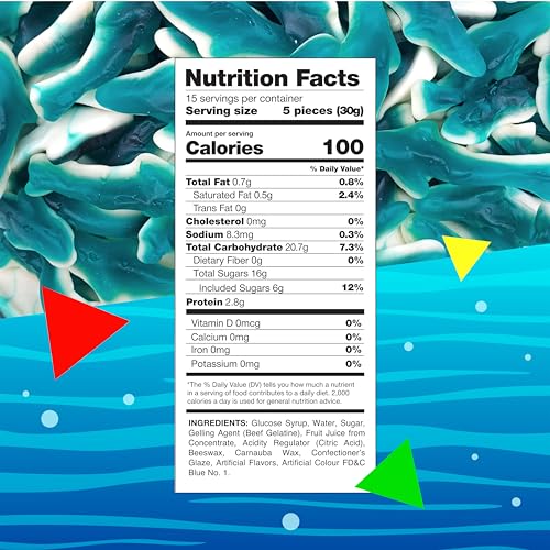 Blue Shark Gummy Candy (1 lb) by LaetaFood
