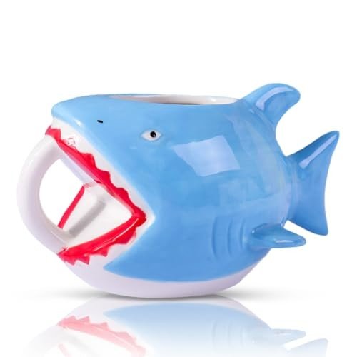 3D Shark Mug – Cute Coffee and Cereal Cup