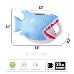 3D Shark Mug – Cute Coffee and Cereal Cup