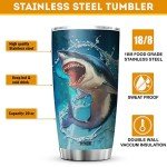Shark Lover Tumbler: Choose Fun, Stay Bold!