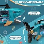 Shark Truck with 12 Animal Toys for Boys
