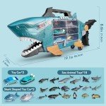 Shark Truck with 12 Animal Toys for Boys