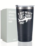 Shark Travel Mug - Stainless Steel Coffee Cup