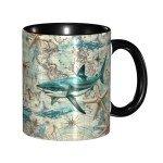 Funny Shark Coffee Mug - 11oz Ceramic Cup