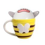 3D Shark and Bee Ceramic Coffee Mug