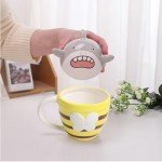 3D Shark and Bee Ceramic Coffee Mug